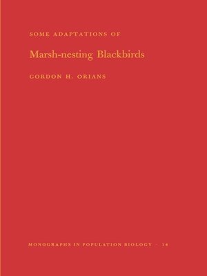 cover image of Some Adaptations of Marsh-Nesting Blackbirds